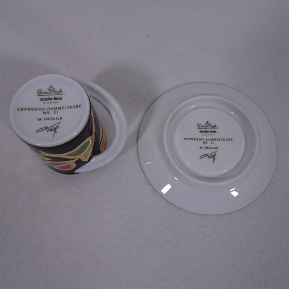 Rosenthal Studio-Line Cupola Espresso Cup Saucer Espresso Sammeltasse 21 Signed - Picture 8 of 10